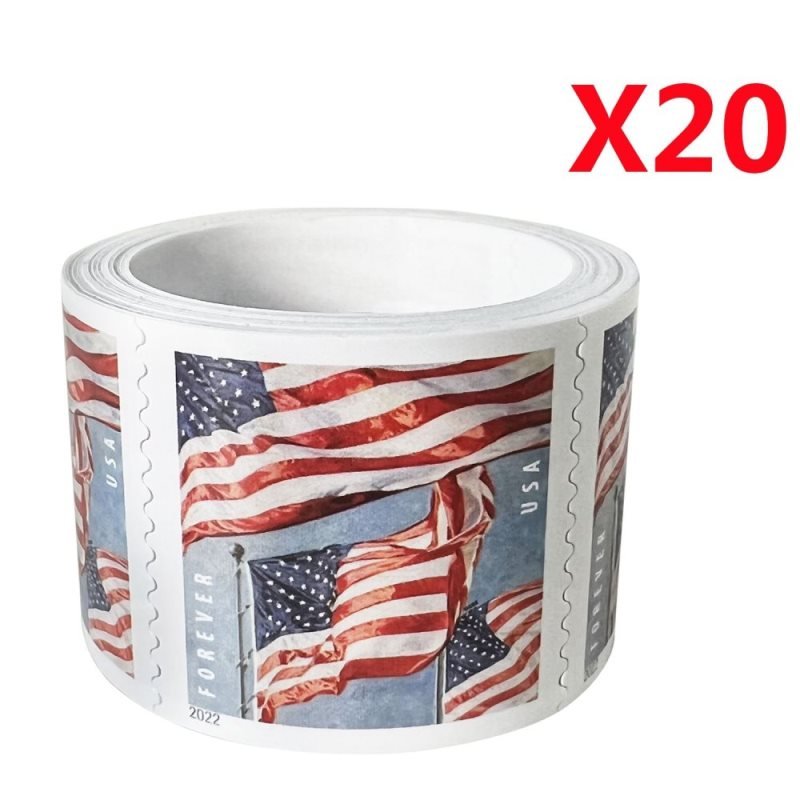 U.S. Flag 2022, 100Pcs/Rolls (2000 Pcs)