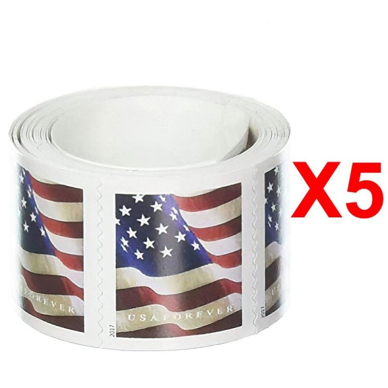 U.S. Flag 2017, 100Pcs/Rolls (500 Pcs)