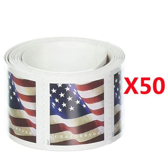 U.S. Flag 2017 First Class Roll of 100 (5000 Pcs)