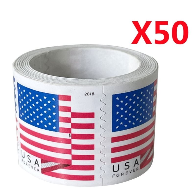 U.S. Flag 2018 First Class Roll of 100 (5000 Pcs)